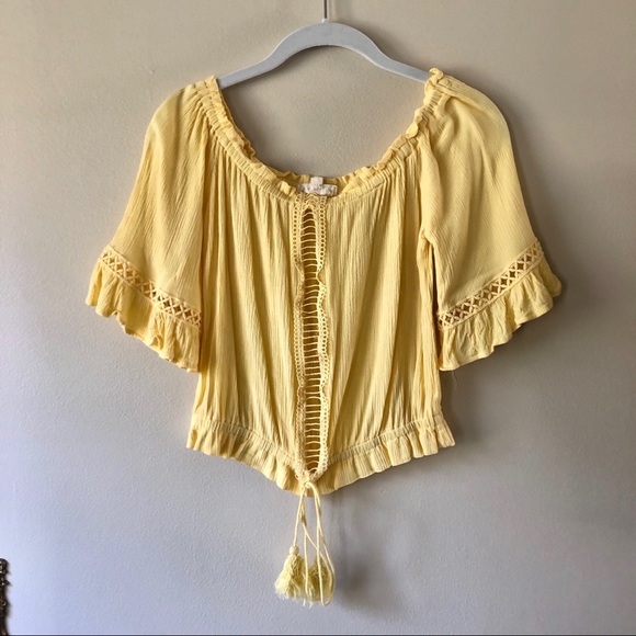 La Hearts Tops - LA Hearts • yellow crop top